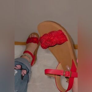 Forever Comfort Red  Sandals 🆕